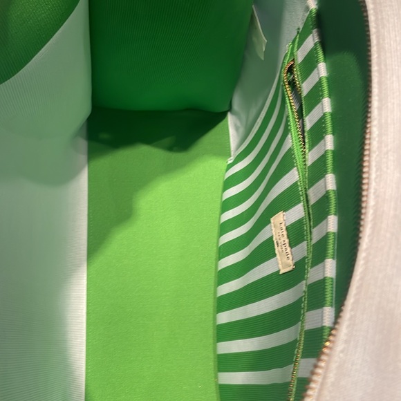 NEW Kate Spade x Target Green and Baby Blue Heavy Canvas Tote Bag - Picture 6 of 7